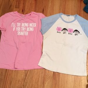 Lot of 2 cute Tees